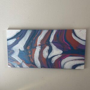 Paint Pour Canvas Art with Swirling Colors